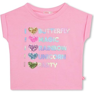 Różowa bluzka dziecięca Billieblush dla dziewczynek