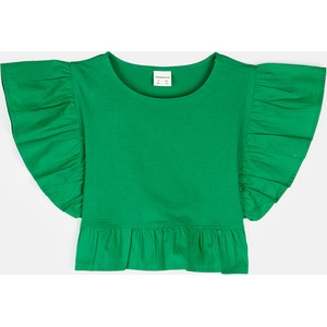 Zielona bluzka dziecięca Gate z bawełny