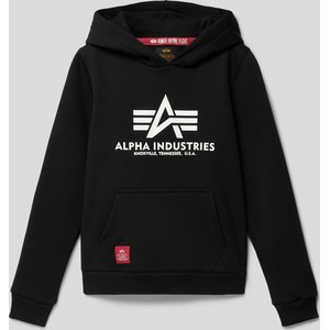 Czarna bluza dziecięca Alpha Industries dla chłopców