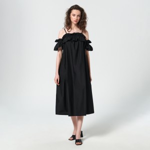 Czarna sukienka Sinsay z bawełny