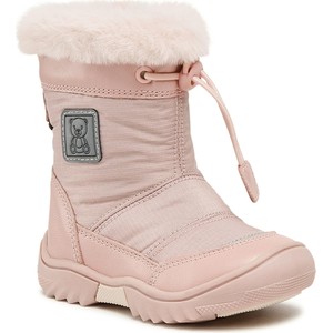 Różowe buty dziecięce zimowe Lasocki Kids z polaru