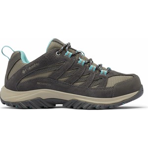 Brązowe buty trekkingowe Columbia z płaską podeszwą