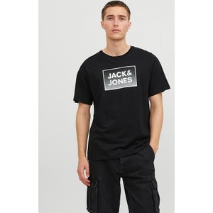 Czarny t-shirt Jack & Jones z bawełny