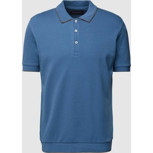 Niebieski t-shirt Marc O'Polo z krótkim rękawem w stylu casual z bawełny