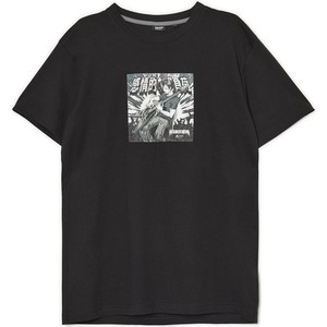 Czarny t-shirt Cropp w młodzieżowym stylu z krótkim rękawem z bawełny