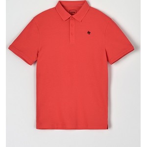 Czerwona koszulka polo Sinsay w stylu casual