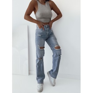 Granatowe jeansy Olika z jeansu w stylu casual
