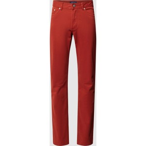 Czerwone spodnie Christian Berg w stylu casual z bawełny