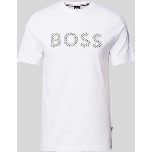 T-shirt Hugo Boss w młodzieżowym stylu z krótkim rękawem z nadrukiem