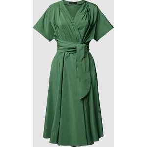 Zielona sukienka MaxMara z dekoltem w kształcie litery v midi w stylu casual