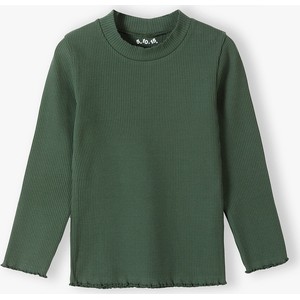 Zielona bluzka dziecięca 5.10.15. dla dziewczynek z długim rękawem