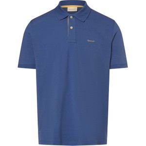 Niebieska koszulka polo Gant w stylu casual z krótkim rękawem