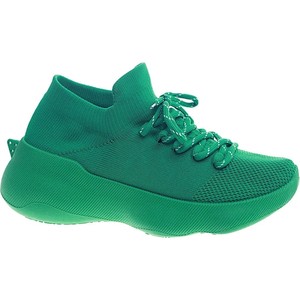Zielone buty sportowe Pantofelek24.pl sznurowane w stylu casual