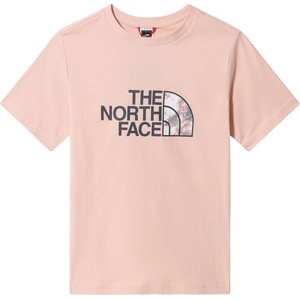 Różowa bluzka dziecięca The North Face z bawełny