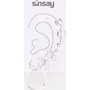 Sinsay - Kolczyki 7 pack - Srebrny