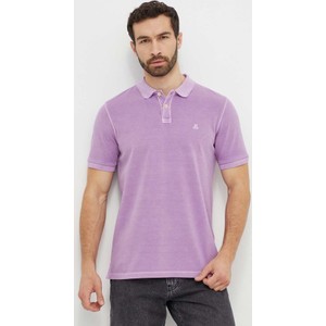 Fioletowy t-shirt Marc O'Polo w stylu casual z bawełny