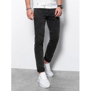 Czarne spodnie Ombre w stylu casual z jeansu