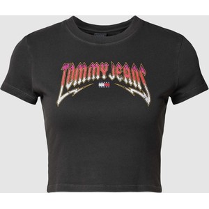 Czarna bluzka Tommy Jeans z bawełny