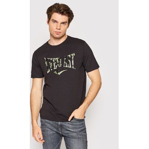 Czarny t-shirt Everlast z krótkim rękawem w młodzieżowym stylu