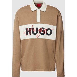 Koszulka polo Hugo Boss w młodzieżowym stylu z długim rękawem z bawełny