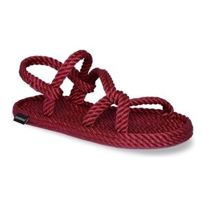 Czerwone sandały Bohonomad w stylu casual z płaską podeszwą