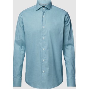 Niebieska koszula Hugo Boss z długim rękawem z bawełny w stylu casual