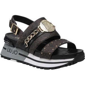 Czarne sandały Liu-Jo w stylu casual z klamrami