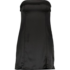 Czarna sukienka Gina Tricot z okrągłym dekoltem mini w stylu casual