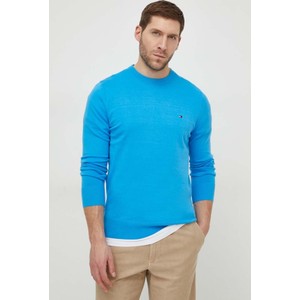Niebieski sweter Tommy Hilfiger z bawełny w stylu casual