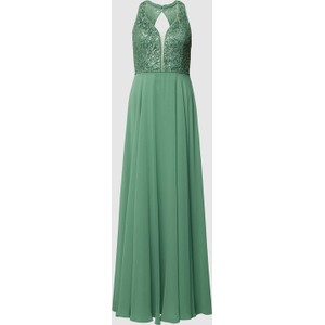 Zielona sukienka V.m. maxi rozkloszowana bez rękawów