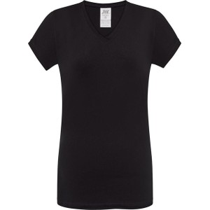 Czarna bluzka JK Collection w stylu casual z krótkim rękawem