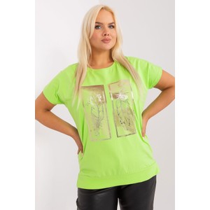 Zielony t-shirt 5.10.15 z krótkim rękawem w młodzieżowym stylu