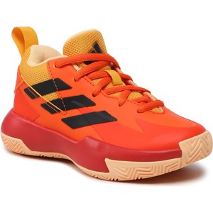 Pomarańczowe buty sportowe dziecięce Adidas sznurowane