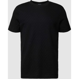 Czarny t-shirt Joop! z krótkim rękawem z bawełny