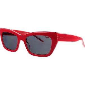 Czerwone okulary damskie Hugo Boss