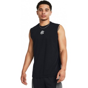 Czarny t-shirt Under Armour w sportowym stylu z bawełny z krótkim rękawem
