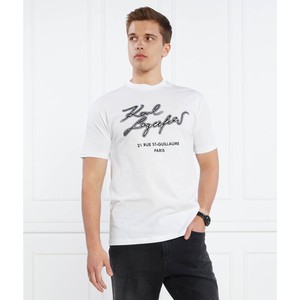T-shirt Karl Lagerfeld z krótkim rękawem z bawełny