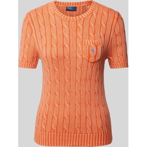 Pomarańczowy sweter POLO RALPH LAUREN w stylu casual z bawełny