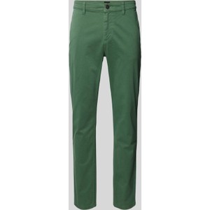 Zielone spodnie Hugo Boss z bawełny w stylu casual