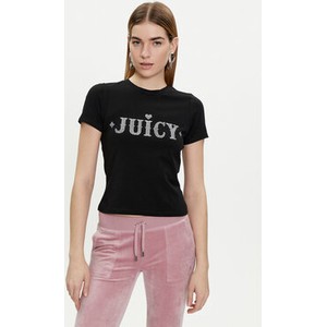 Bluzka Juicy Couture z okrągłym dekoltem w młodzieżowym stylu