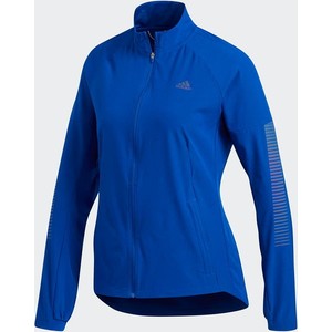 Niebieska kurtka Adidas w sportowym stylu bez kaptura krótka