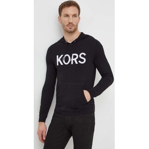 Czarny sweter Michael Kors w młodzieżowym stylu z bawełny z okrągłym dekoltem