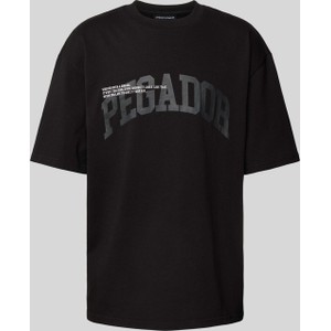 T-shirt Pegador z nadrukiem z bawełny w młodzieżowym stylu