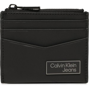 Etui na karty kredytowe Calvin Klein Jeans - Logo Plaqueid Cardholder W/Zip K50K510130 BDS