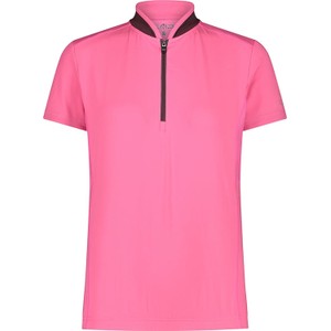 Różowa bluzka CMP w sportowym stylu z krótkim rękawem