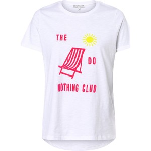 T-shirt Marie Lund z krótkim rękawem z okrągłym dekoltem z bawełny