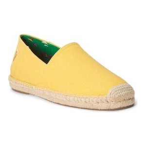 Żółte buty letnie męskie POLO RALPH LAUREN z tkaniny w stylu casual