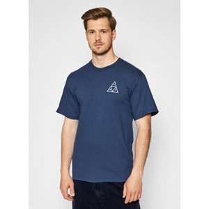 Niebieski t-shirt HUF z krótkim rękawem