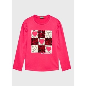 Różowa bluzka dziecięca United Colors Of Benetton