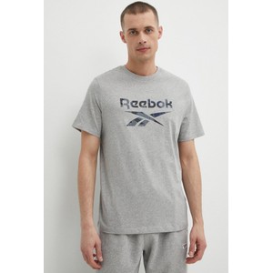 T-shirt Reebok w sportowym stylu z krótkim rękawem z nadrukiem